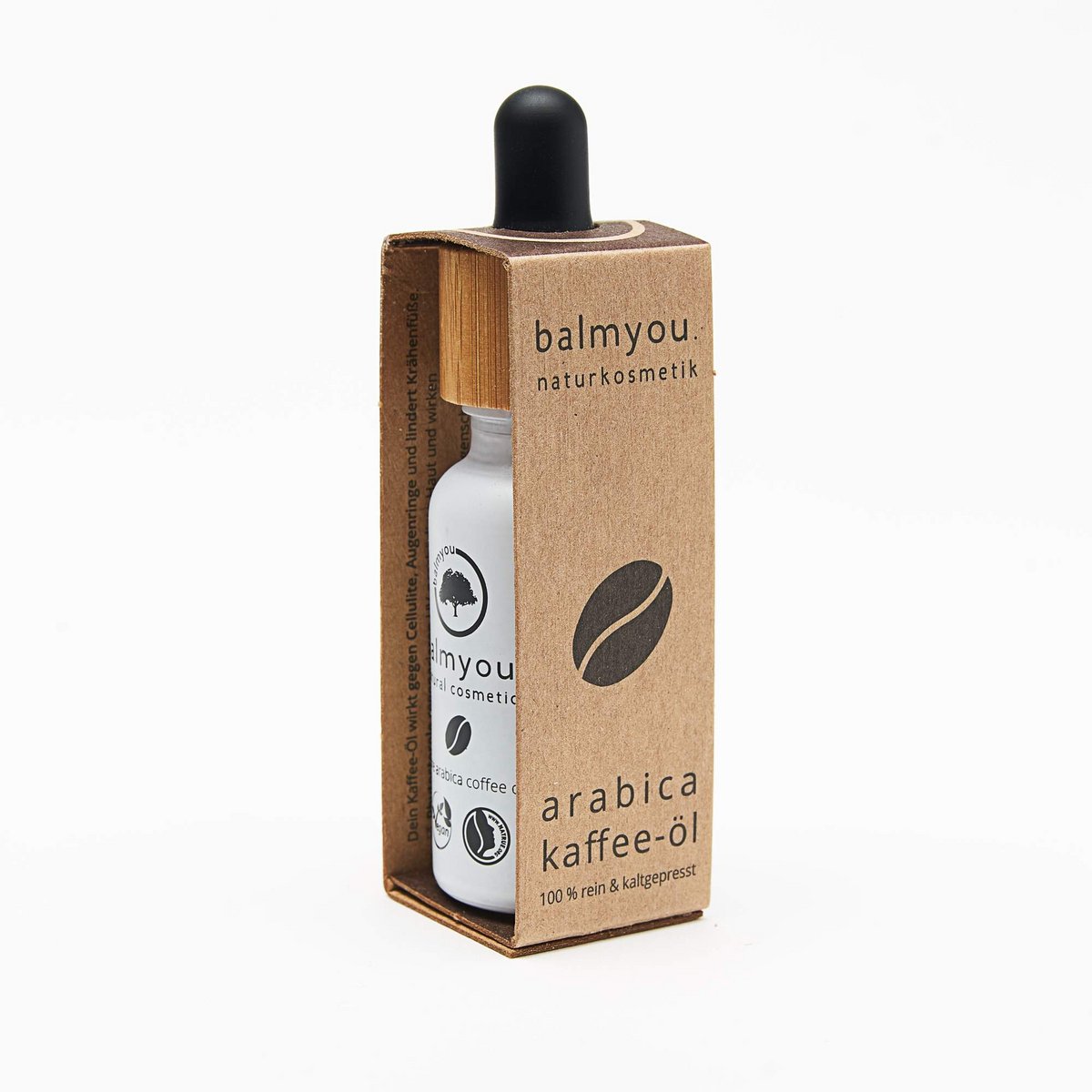 balmyou pure Arabica coffee oil (20 ml): unrefined, cold-pressed, organic, vegan, 100% pure