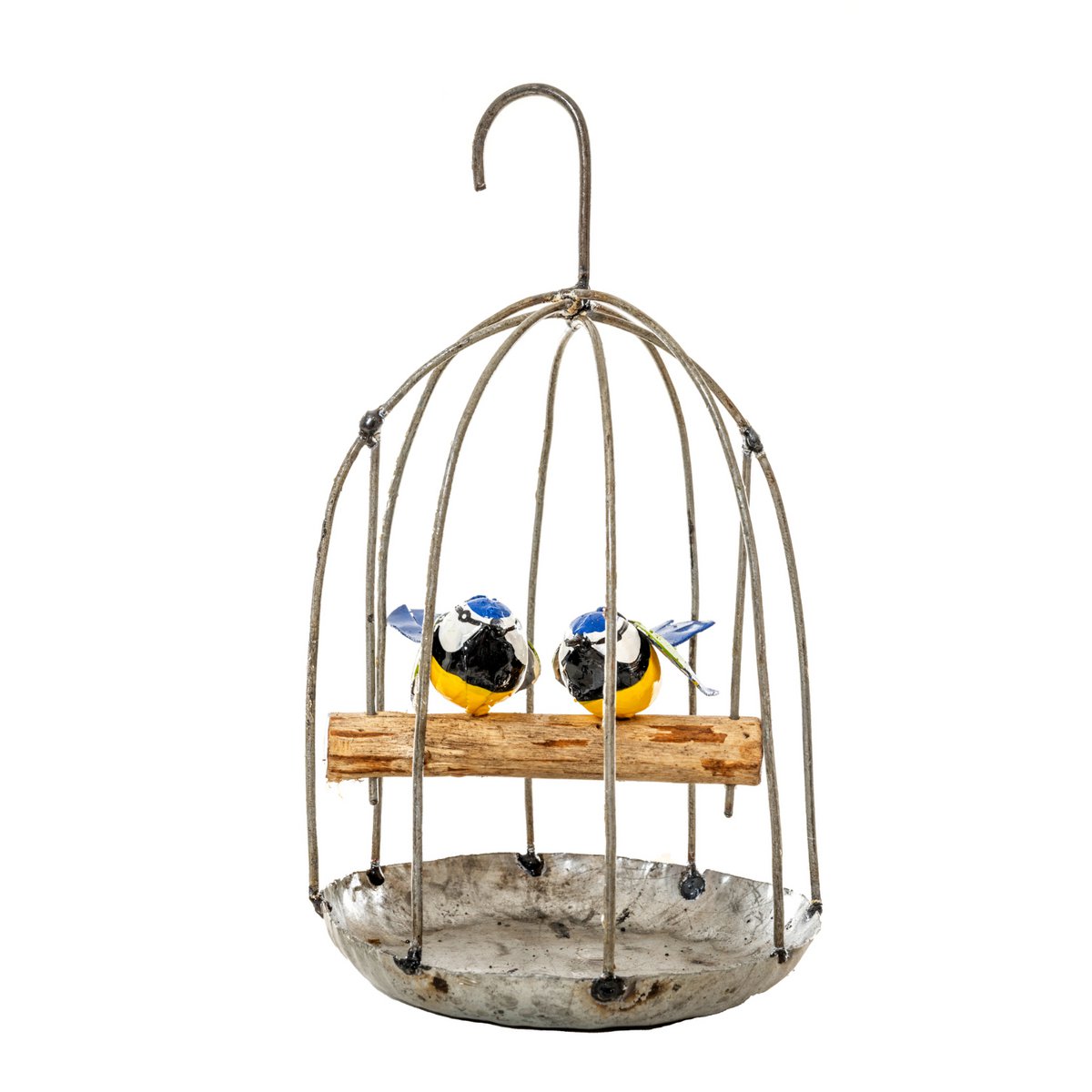ZIMBA-ARTS METAL COUPLE BLUE TIT HANGING CAGE