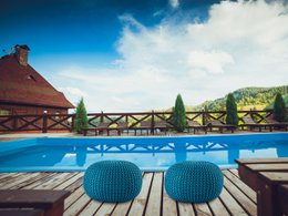 Pouf outdoor ø55cm Sitzpouf Terrasse Pool Garten
