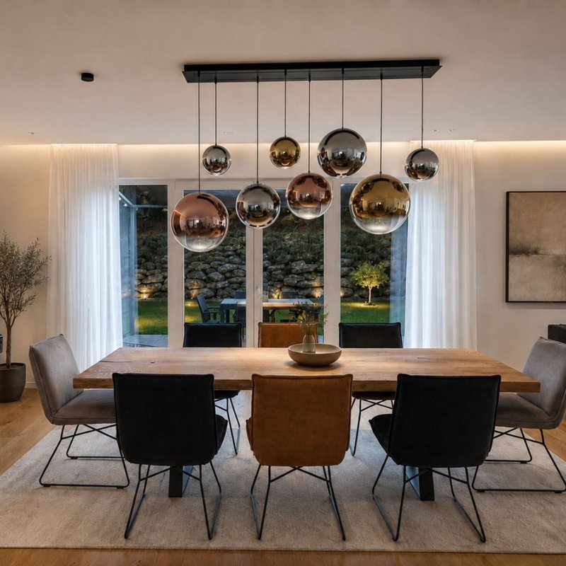 s.luce Orb glazen bol hanglamp 150cm ophanging zwart