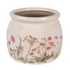 Bloempot Ø 16x13 cm Beige Roze Keramiek Bloemen Bloempot Binnen