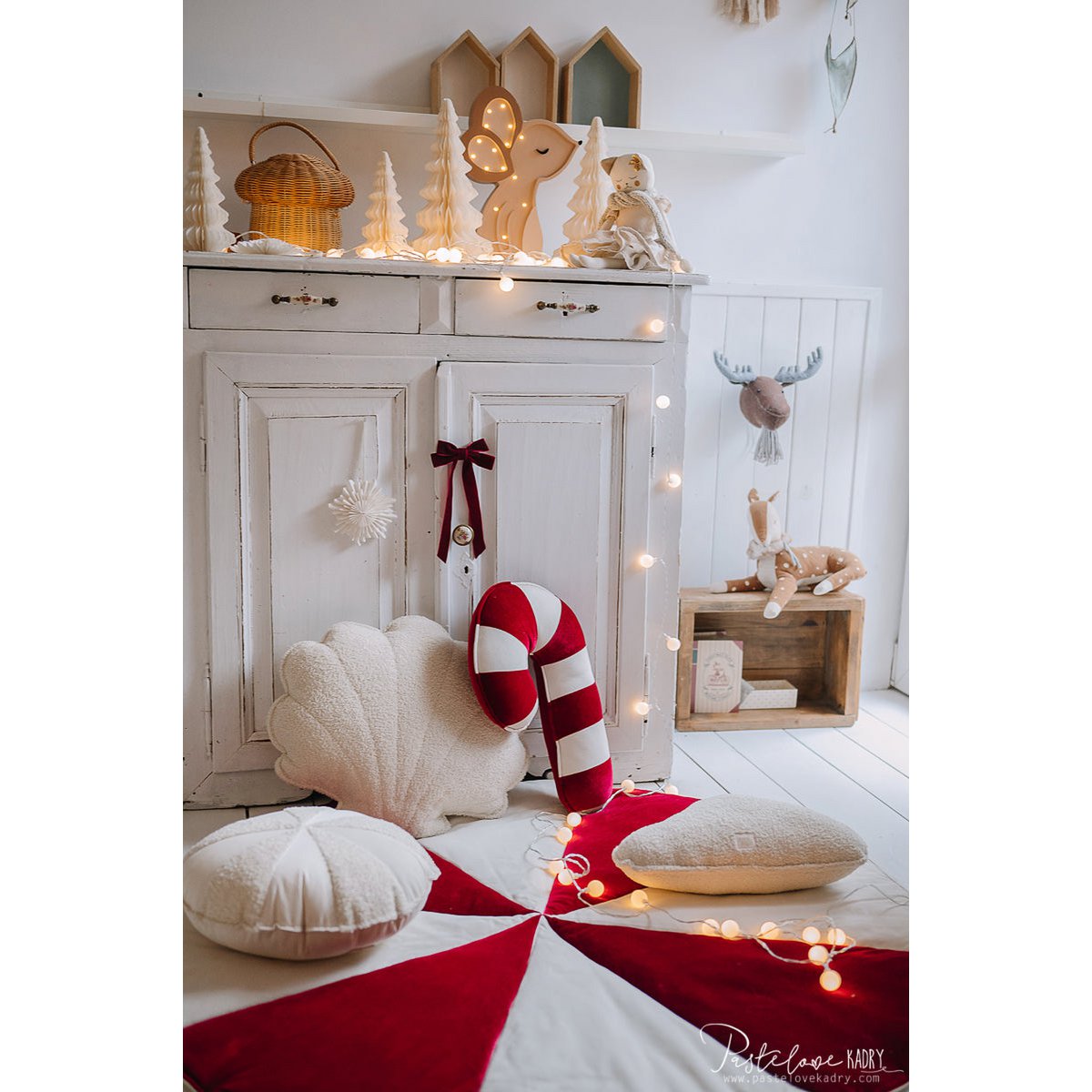 Fluffy Boucle Cloud Pillow "White teddy"
