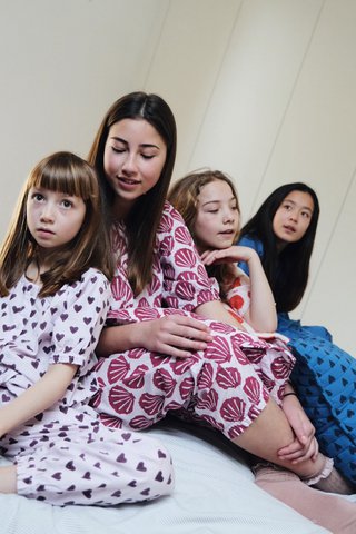 Pyjama van biologisch katoen - Lila shell
