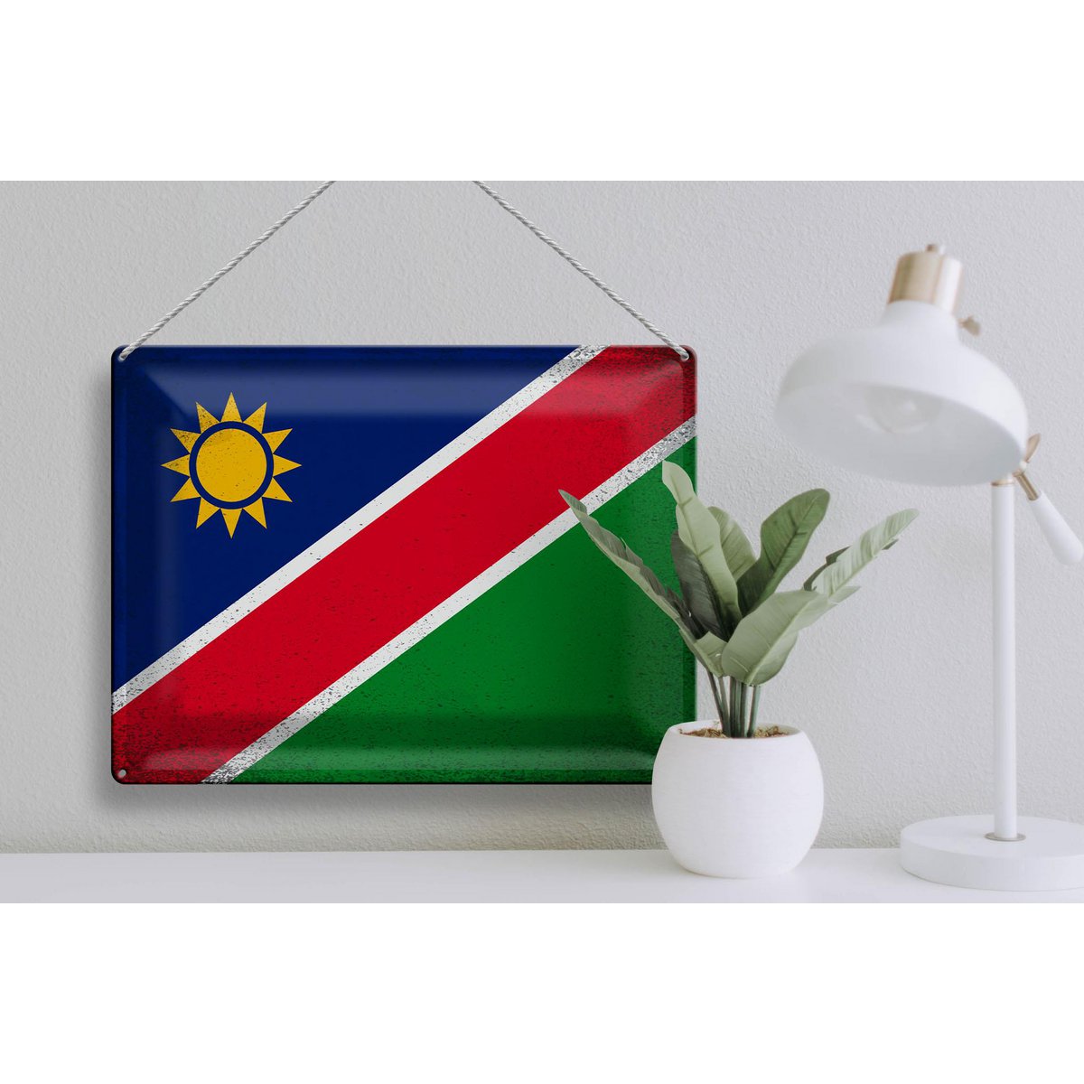 Tin Sign Flag Namibia 40x30cm Flag of Namibia Vintage