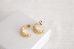 Chunky Croissant Hoops - Goud