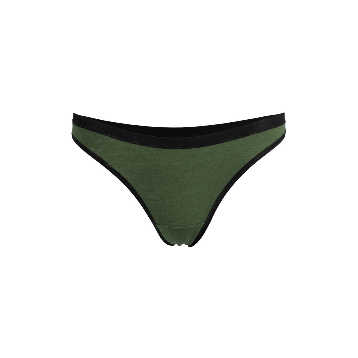 Damskie figi stringi Merino w kolorze czarnym