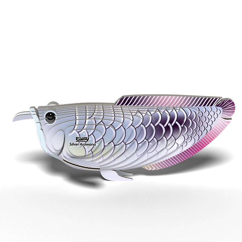 EUGY 3D Puslespil - Sølv Arowana