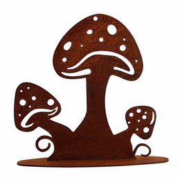Setas de decoración de otoño | Seta decorativa de metal para otoño.