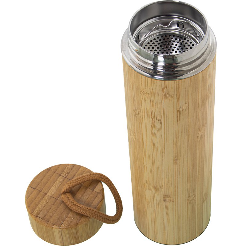THERMO.550ML BOIS DE BAMBOU/ACIER INOXYDABLE _°7X25CM CU80165
