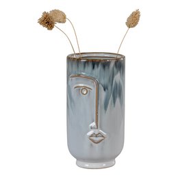 Vase - 2-Tone Blue, Porcelain, 9.5x17 cm