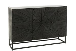 J-Line cabinet Shanil - wood/iron - black