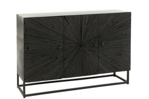 J-Line cabinet Shanil - wood/iron - black
