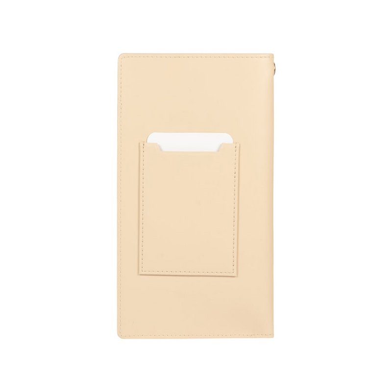 RB1087AL | Brillen-/Smartphone-Halter mit Schultergurt, hergestellt in Italien aus echtem, glattem, mattem Leder. Beige Farbe