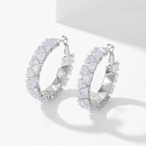 Bold Luminous Pavé Hoop Earrings