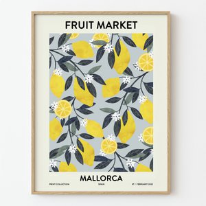 Obstmarkt Mallorca Kunstdruck