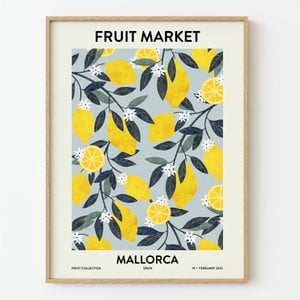 Obstmarkt Mallorca Kunstdruck