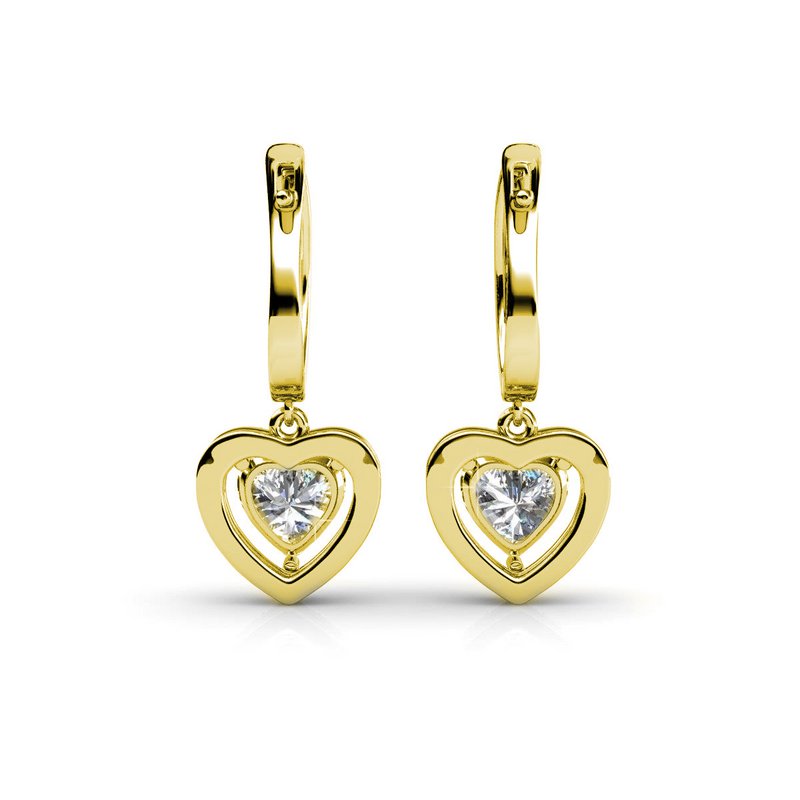 Only Love earrings - Gold and crystal