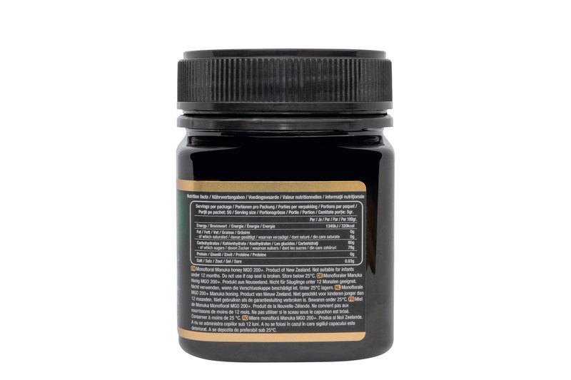 100% Pure, raw Manuka Honey MGO 200+ (250 grams)