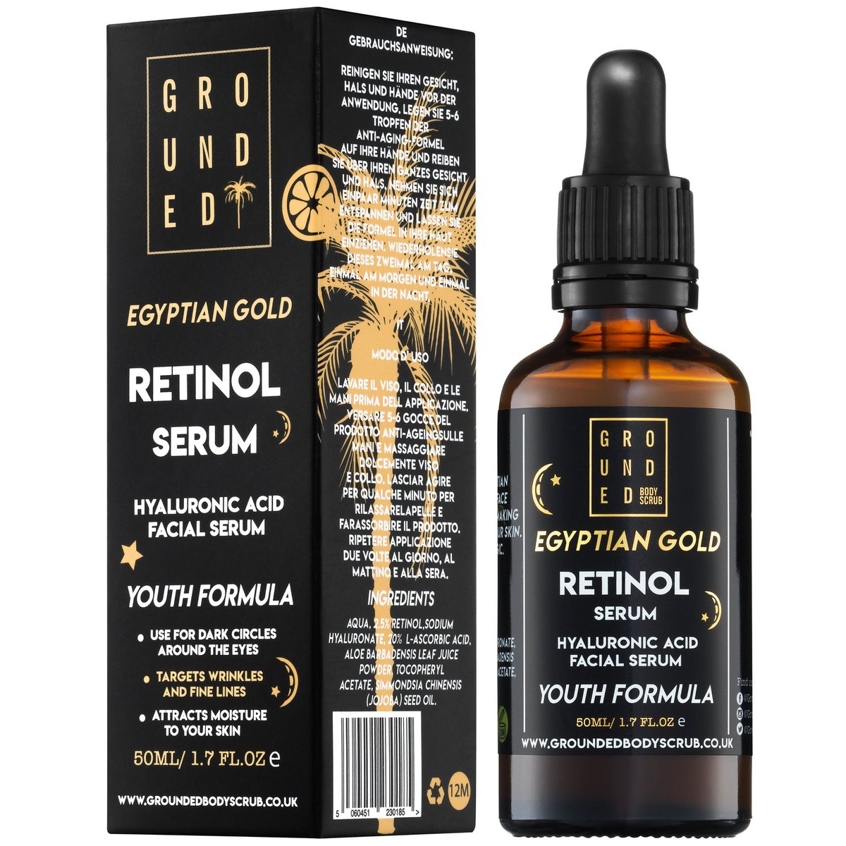 Egyptian Gold Anti Ageing Retinol Face Serum (50ml)