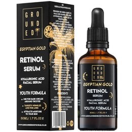 Egyptian Gold Anti Ageing Retinol Face Serum (50ml) is a youth formula face serum containing retinol and hyaluronic acid to reduce the appearance of fine lines and wrinkles.