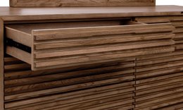 Tanner Six Drawer Ash Wood Dresser in Roux