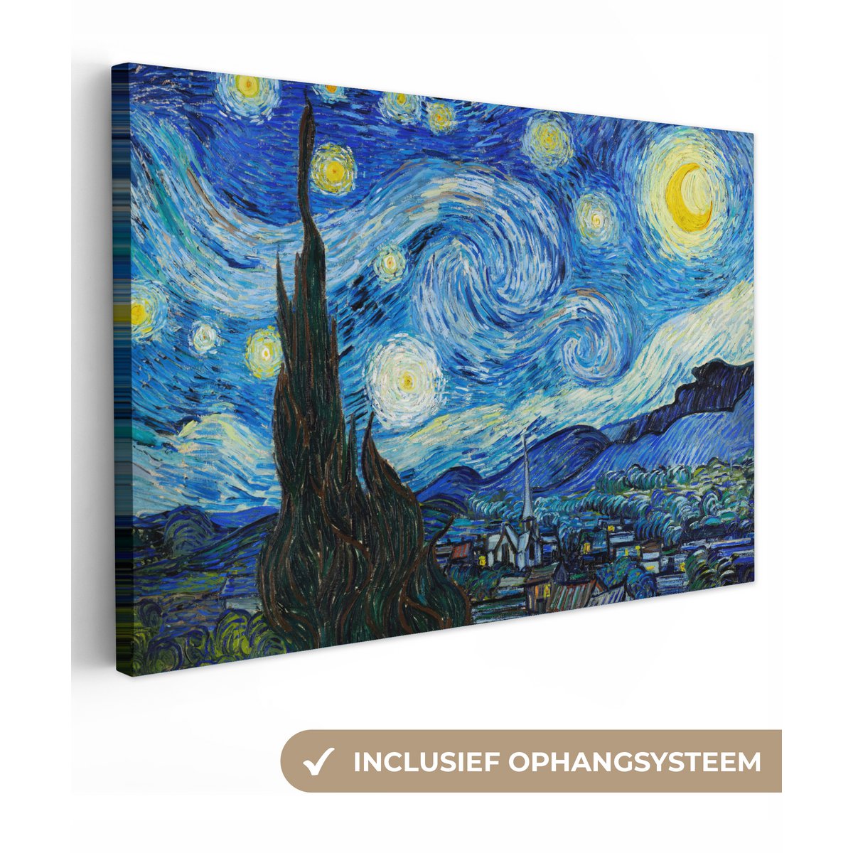 Leinwand Malerei - Wanddekoration - de Sterrennacht - Vincent van Gogh