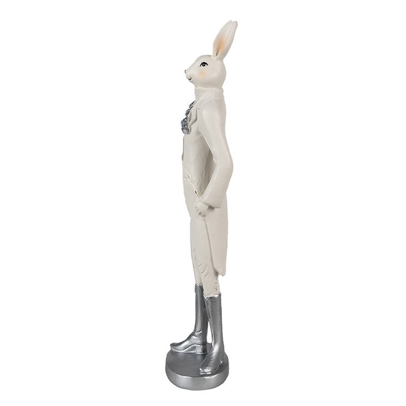 Kaninstatue 40 cm Hvid Polyresin påskedekoration
