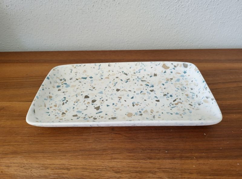 Square bowl Terrazzo "Dune"