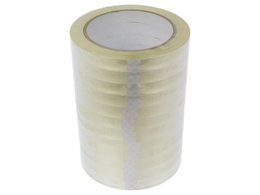 Plakband Raadhuis 12mm x 66m PP transparant krimp a 12 rol low noise