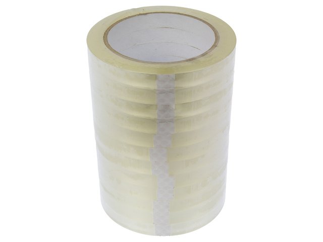 Plakband Raadhuis 12mm x 66m PP transparant krimp a 12 rol low noise