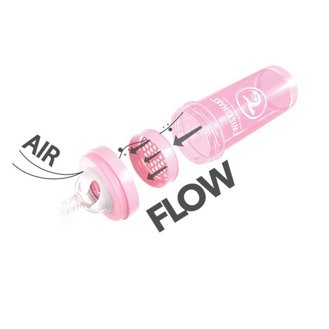 Bottle of anti-colic 260ml pastel pink
