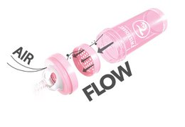 Flaske anti-kolik 260ml pastel pink