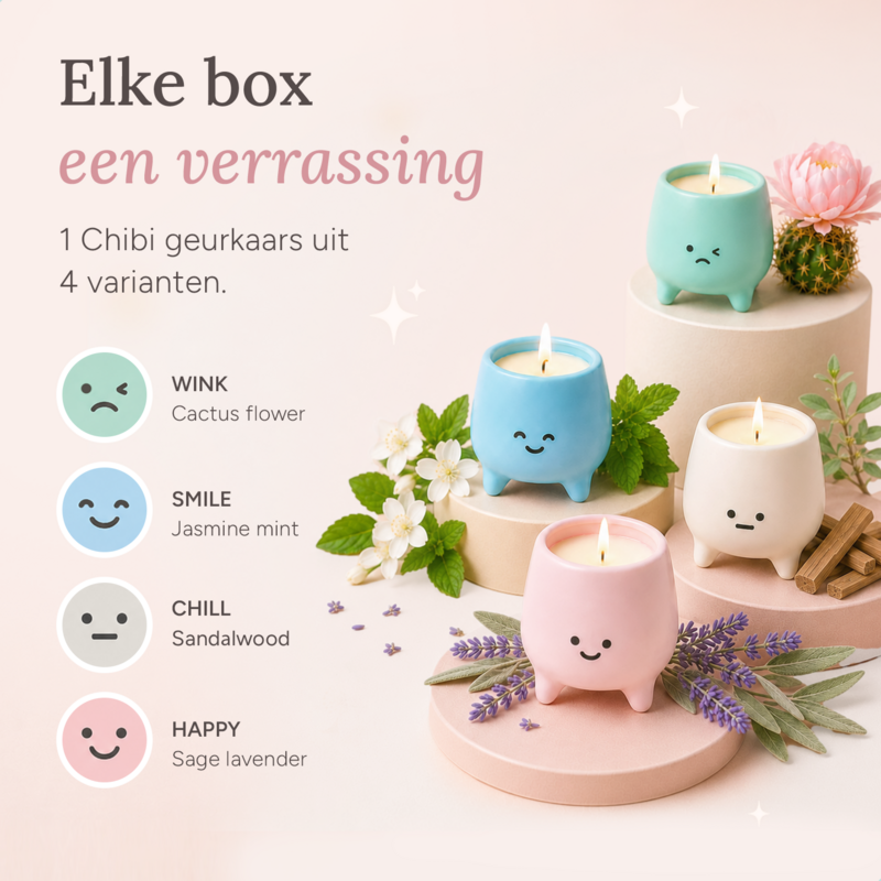 1x Blind Box Duftkerze – Chibi-Serie