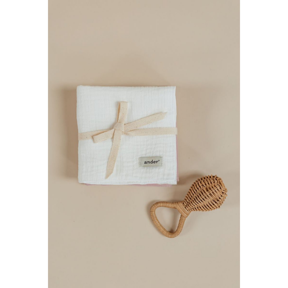 ELENA Musselin-Babywickeltuch – 100 % Baumwolle – Creme
