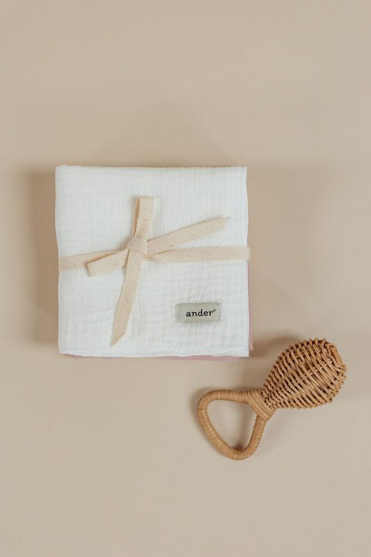 ELENA Musselin-Babywickeltuch – 100 % Baumwolle – Creme