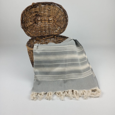 Stuur Sultan Turkse handdoek - grijs