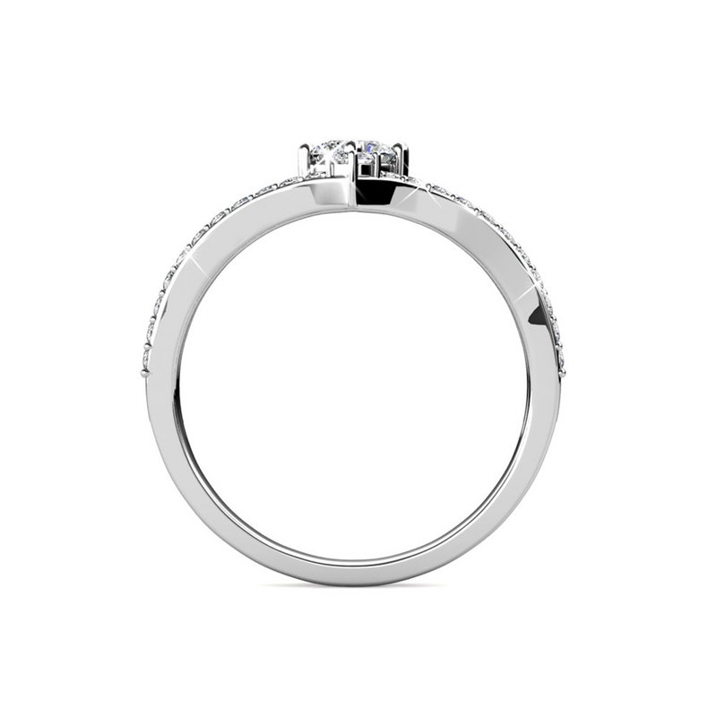 Bague Zinnia - Argenté et Cristal
