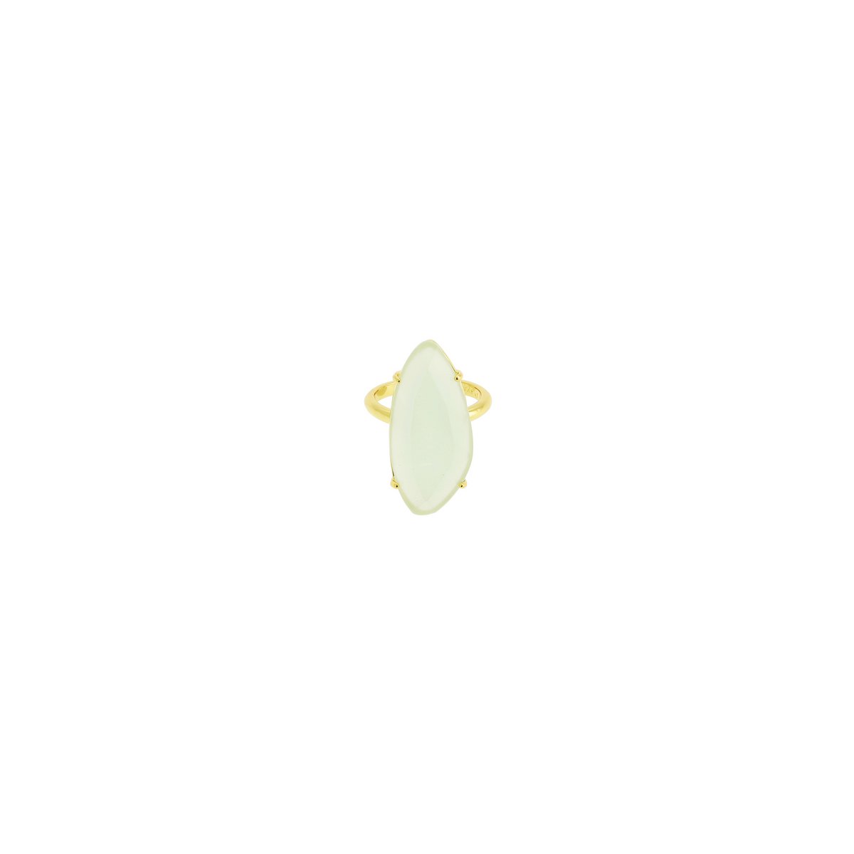 Starlight adjustable ring | Gold Milky Aqua