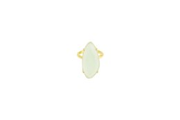 Starlight adjustable ring | Gold Milky Aqua