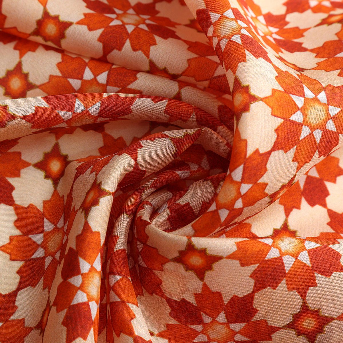 Silk Neckerchief Orange Islamic Art Print