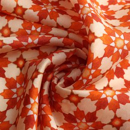 Silk Neckerchief Orange Islamic Art Print