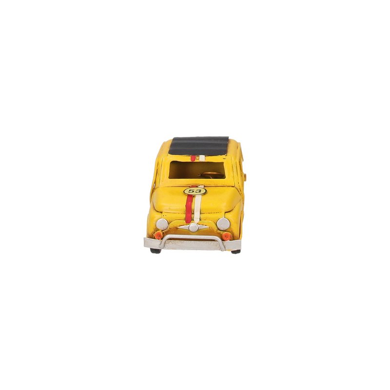 Oldtimer-Modell aus gelbem Blech, 11 x 5 x 4,5 cm