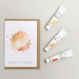 Sonnenschein Aquarell Grußkarte
