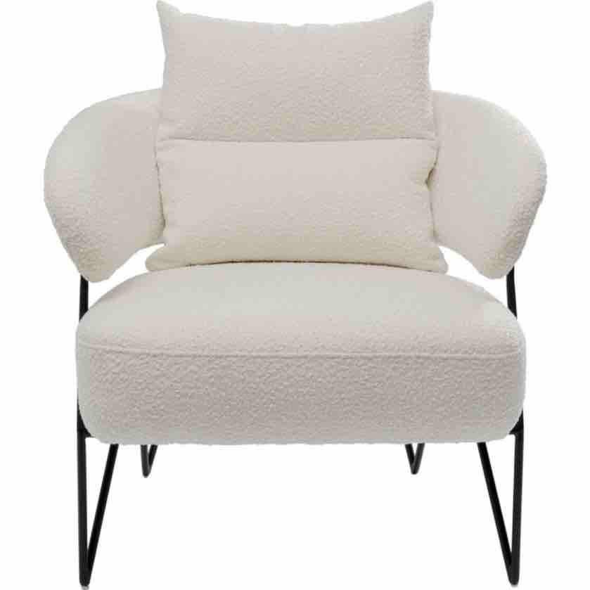 METAAL POLYESTER Fauteuil 70X67X86 WIT SCHAPEN MB206612