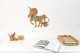 Kurkbord Eenhoorn, Wandbord