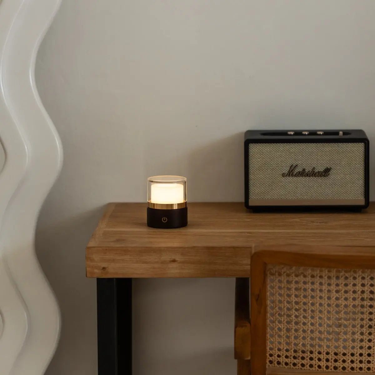 Leo Dark Brown Rechargeable Lamp