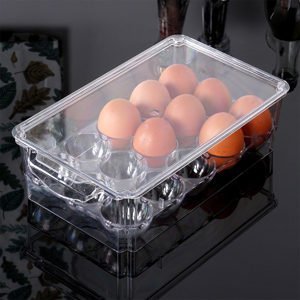 Egg Holder with Lid for 15 Eggs