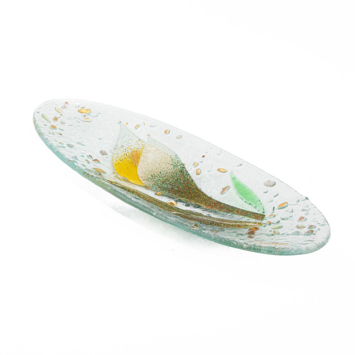 EMPATATA FLASK dans le verre Murano, Idée de cadeau de faveur, décoration en or floral