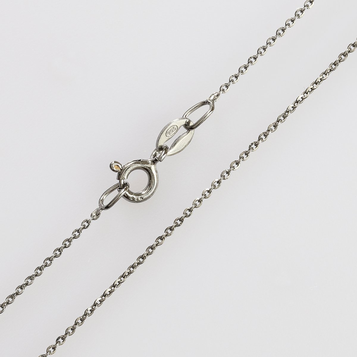 925 sterling zilveren ketting 0,8 mm, gerutheneerd