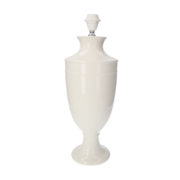 Pie de lámpara imperio blanco h 52x20 cm de cerámica